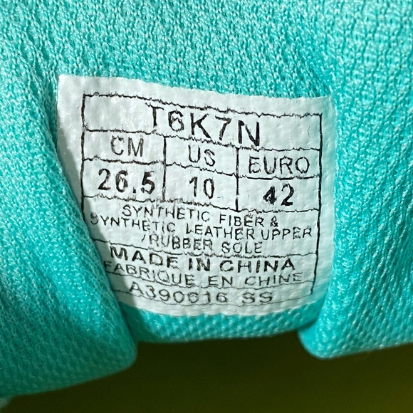 Asics 10 Gel Scram 3 Teal Gray Blue Camo Sneakers - Picture 2 of 16